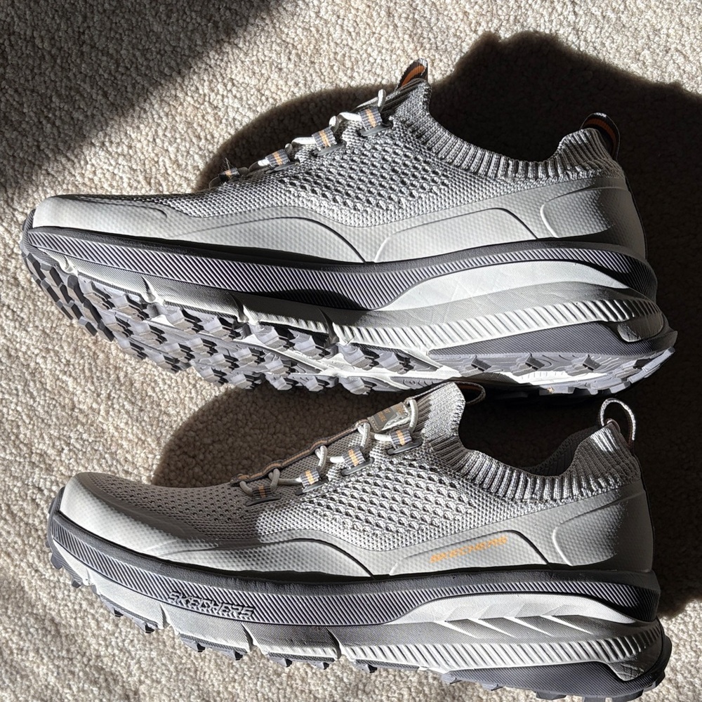 Skechers Gray and Orange Athletic Sneakers - Picture 3 of 5